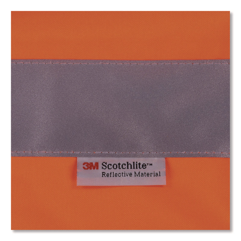 ergodyne® GloWear 8008 Class E Hi-Vis Leg Gaiters, Polyester with Polyurethane Coating, One Size Fits Most, Orange (EGO29081) 1 Pair
