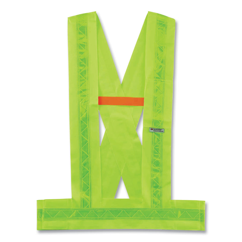 GloWear 8140BA Class 1 Breakaway Sash, Polyester, 3X-Large Plus, Lime (EGO27016) Each