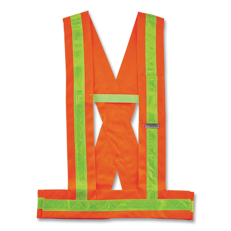 ergodyne® GloWear 8140BA Class 1 Breakaway Sash, Polyester, X-Large/2X-Large, Orange (EGO27018) Each