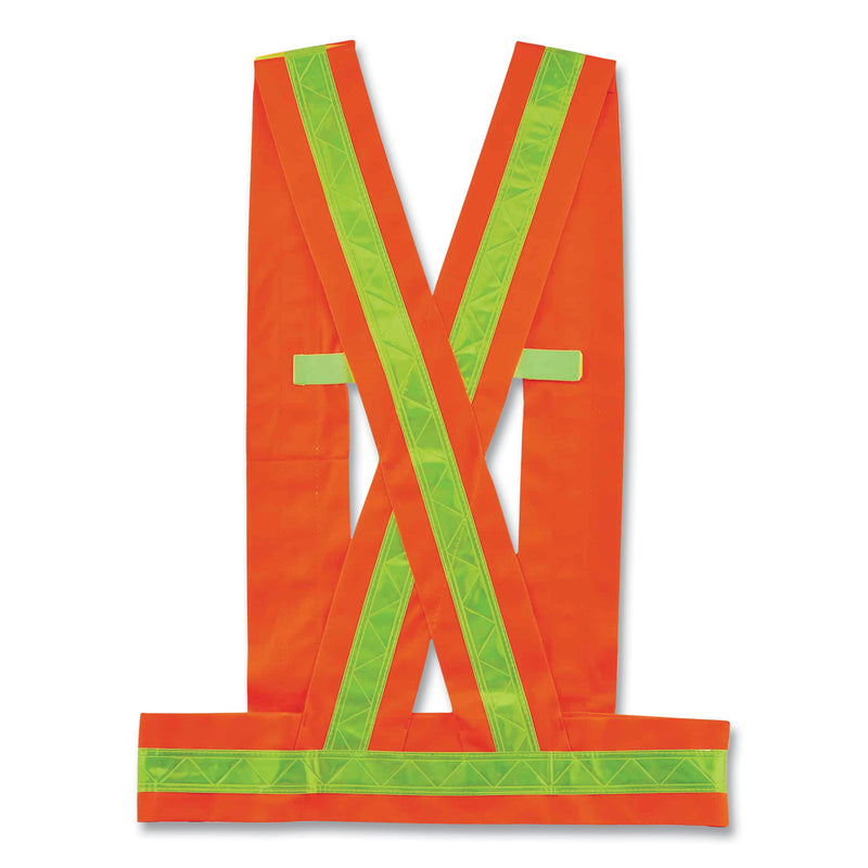 ergodyne® GloWear 8140BA Class 1 Breakaway Sash, Polyester, Medium/Large, Orange (EGO27017) Each