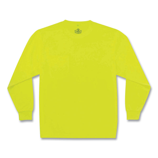 GloWear 8091 Non-Certified Hi-Vis Long Sleeve Shirt, Small, Lime (EGO21582) Each