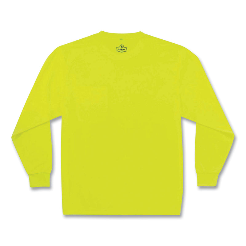 GloWear 8091 Non-Certified Hi-Vis Long Sleeve Shirt, Small, Lime (EGO21582) Each