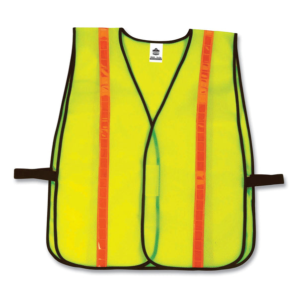 GloWear 8040HL Non-Certified Hi-Gloss Vest, Polyester, One Size Fits Most, Lime (EGO20080) Each