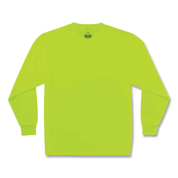 GloWear 8091 Non-Certified Hi-Vis Long Sleeve Shirt, 4X-Large, Lime (EGO21588) Each