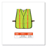 GloWear 8040HL Non-Certified Hi-Gloss Vest, Polyester, One Size Fits Most, Lime (EGO20080) Each