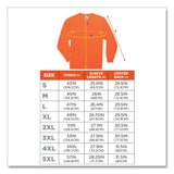ergodyne® GloWear 8091 Non-Certified Hi-Vis Long Sleeve Shirt, Large, Orange (EGO21594) Each