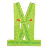 GloWear 8140BA Class 1 Breakaway Sash, Polyester, X-Large/2X-Large, Lime (EGO27015) Each