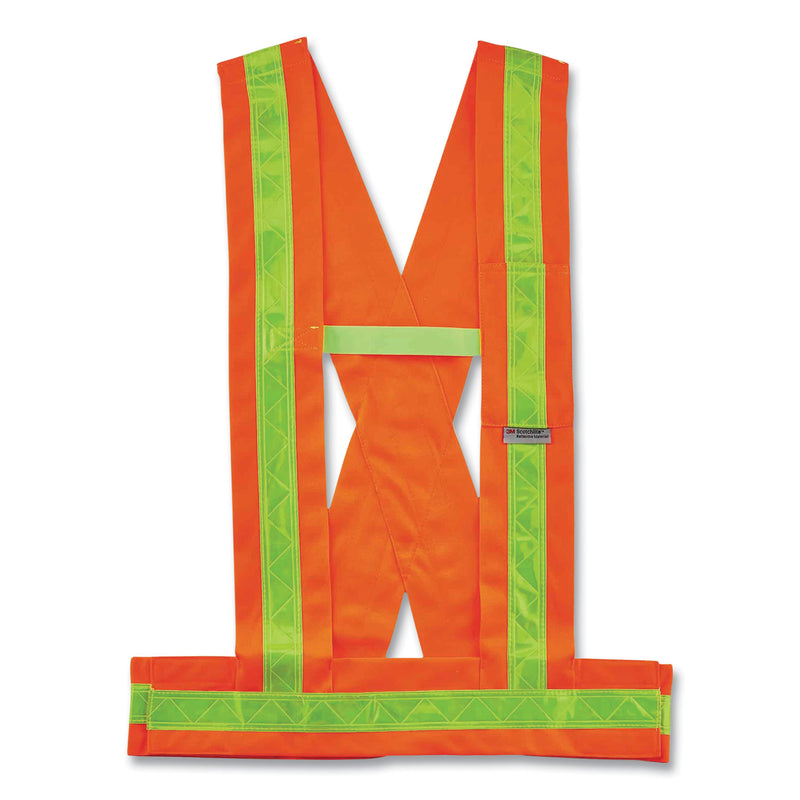 GloWear 8140BA Class 1 Breakaway Sash, Polyester, 3X-Large Plus, Orange (EGO27019) Each