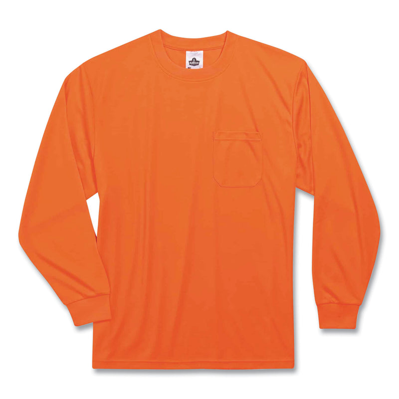 ergodyne® GloWear 8091 Non-Certified Hi-Vis Long Sleeve Shirt, 3X-Large, Orange (EGO21597) Each