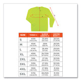 ergodyne® GloWear 8091 Non-Certified Hi-Vis Long Sleeve Shirt, 3X-Large, Lime (EGO21587) Each