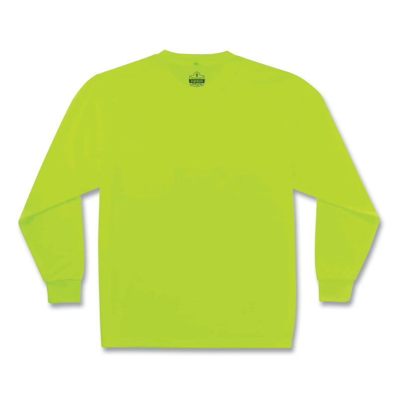 GloWear 8091 Non-Certified Hi-Vis Long Sleeve Shirt, Large, Lime (EGO21584) Each