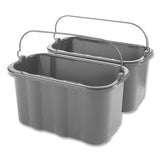 Rubbermaid® Commercial Heavy-Duty Cleaning Cart Caddy, 10 qt, Black, 6/Carton (RCPFG9T8200BLA) Case of 6