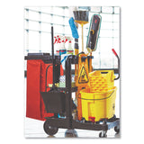 Rubbermaid® Commercial Vinyl Cleaning Cart Bag for Rubbermaid Commercial High-Capacity Cleaning Carts, 34 gal, 10.5" x 16.8" x 33", Red (RCP1966882) Case of 4