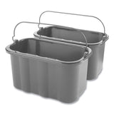 Rubbermaid® Commercial Heavy-Duty Cleaning Cart Caddy, 10 qt, Black, 6/Carton (RCPFG9T8200BLA) Case of 6