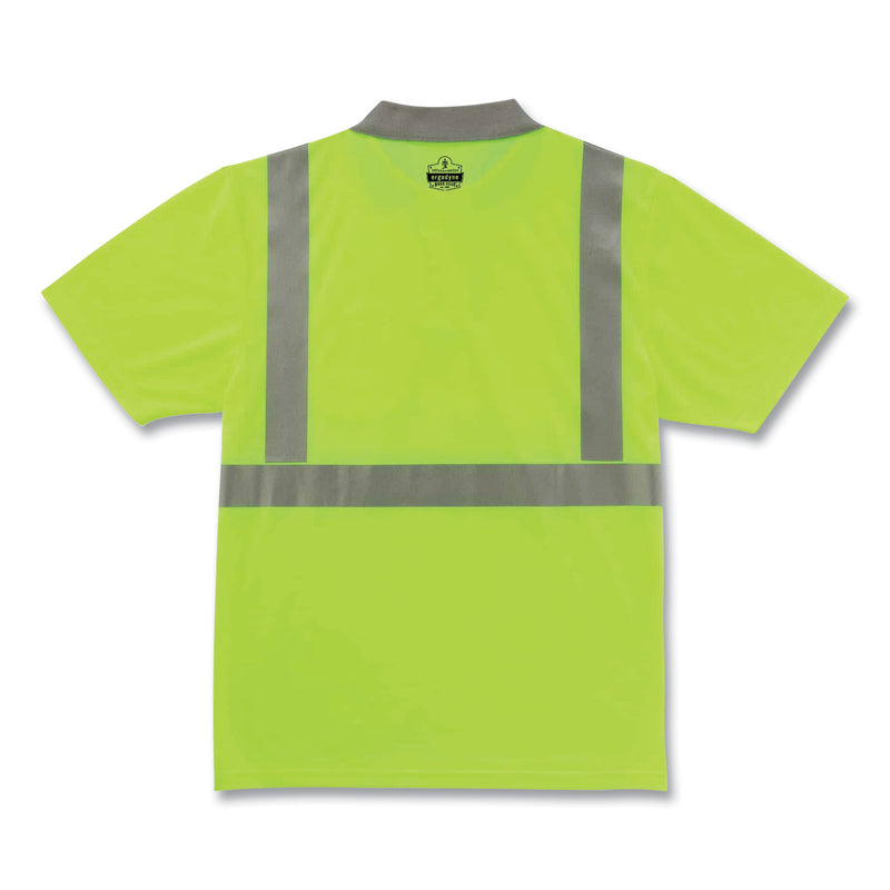 ergodyne® GloWear 8295 Class 2 Hi-Vis Polo Shirt, Small, Lime (EGO21642) Each
