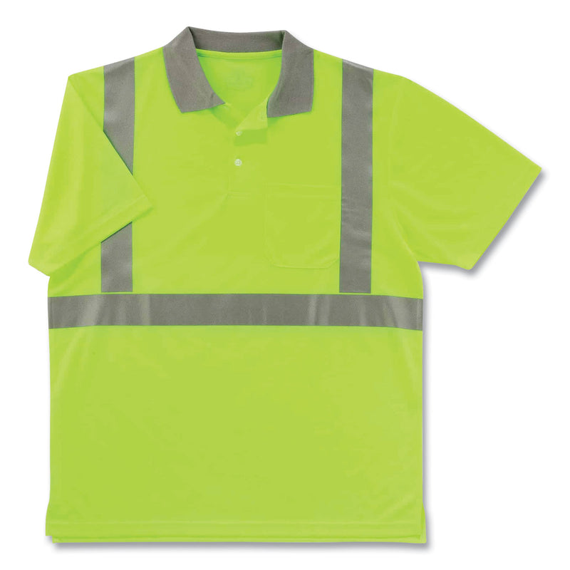 ergodyne® GloWear 8295 Class 2 Hi-Vis Polo Shirt, Small, Lime (EGO21642) Each