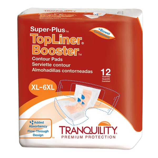Tranquility® Top Liner® Contour Booster Pad 14 X 32 Inch Heavy Absorbency Super Absorbent Core One Size Fits Most (722310_BG) 12/BG