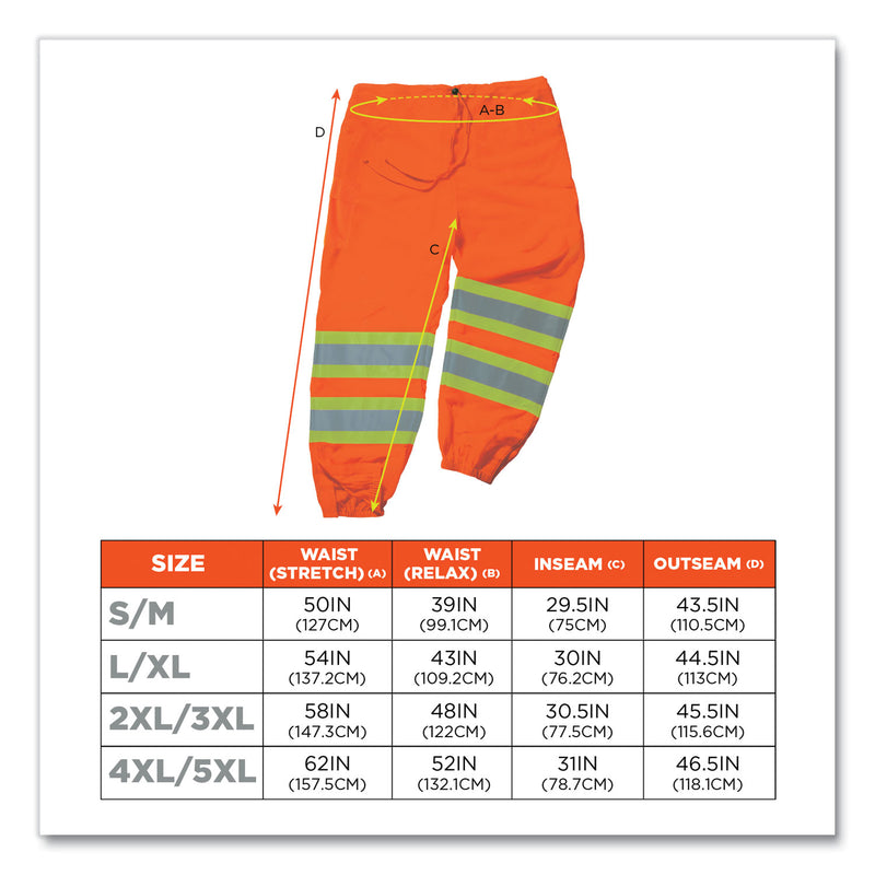 GloWear 8911 Class E Two-Tone Pants, 4X-Large/5X-Large, Orange (EGO22869) Each