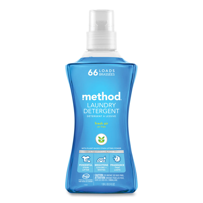 Method Laundry Detergent, Fresh Air Scent, 53.5 oz Bottle, 4/Carton (MTH318025) Case of 4
