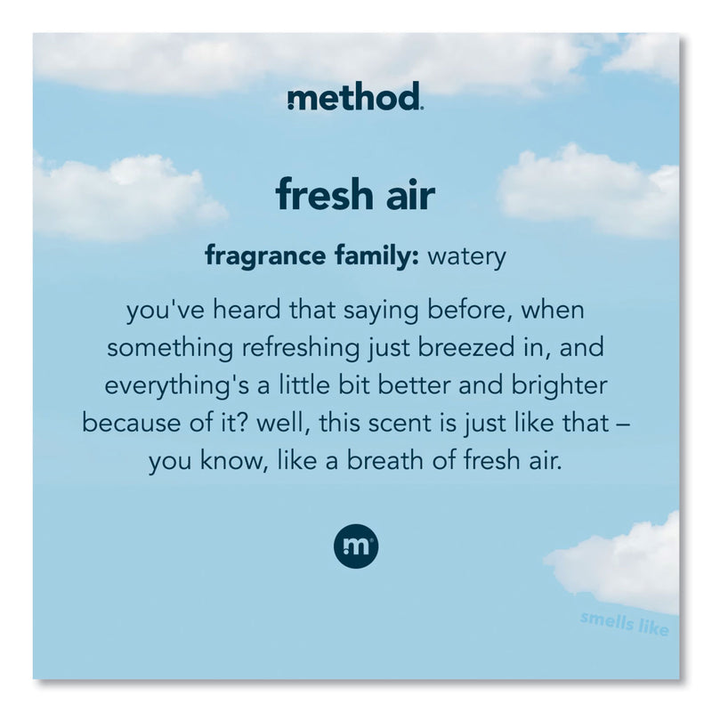 Method Laundry Detergent, Fresh Air Scent, 53.5 oz Bottle, 4/Carton (MTH318025) Case of 4