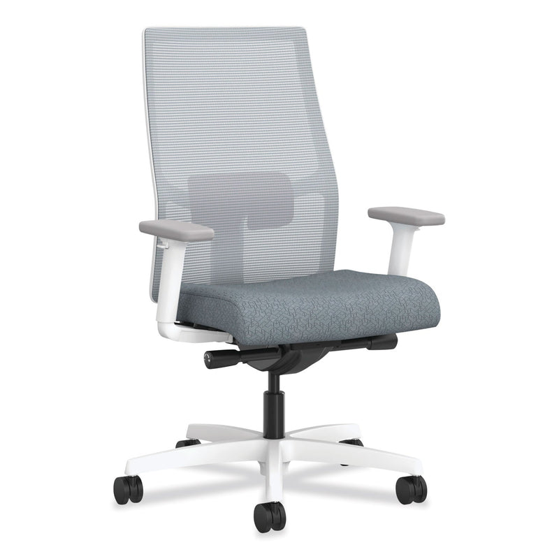 HON® Ignition 2.0 4-Way Stretch Mid-Back Task Chair, Supports 300 lb, 17" to 21" Seat Ht, Basalt/Fog/White (HONI2M2AFA25RDW) Each