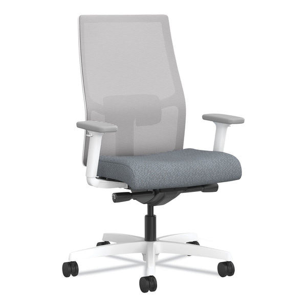 HON® Ignition 2.0 4-Way Stretch Mid-Back Mesh Task Chair, Up to 300 lb, 17" - 20" Seat Ht, Basalt/Fog/White (HONI2MM2AFA25YX) Each