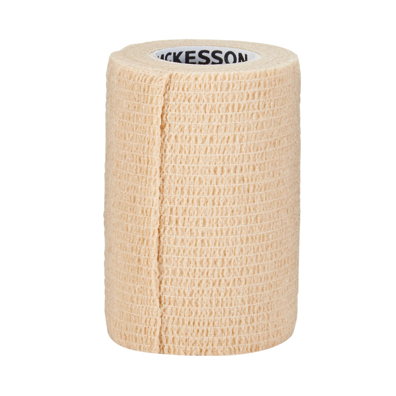 McKesson Cohesive Bandage 3 Inch X 5 Yard Self-adherent Closure Tan NonSterile Standard Compression (464153_CS) 24/CS