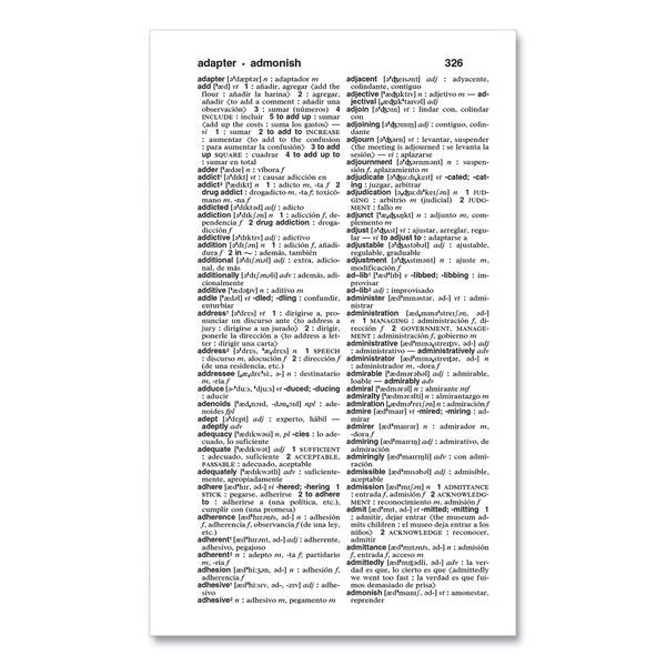 Merriam Webster Spanish-English Dictionary, Paperback, 928 Pages (MER2987) Each
