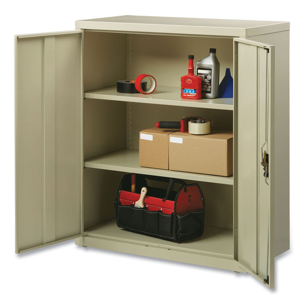 Alera® Economy Assembled Storage Cabinets, 3 Shelves, 36" x 18" x 42", Putty (ALEHCM4218PY) Each