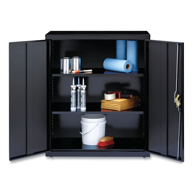 Alera® Economy Assembled Storage Cabinets, 3 Shelves, 36" x 18" x 42", Black (ALEHCM4218BK) Each