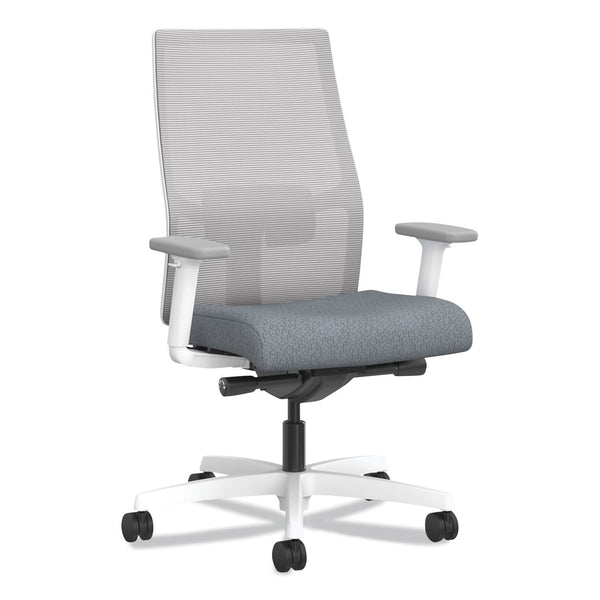 HON® Ignition 2.0 4-Way Stretch Mid-Back Mesh Task Chair, Gray Adjustable Lumbar Support, Basalt/Fog/White (HONI2MM2AFA25TX) Each