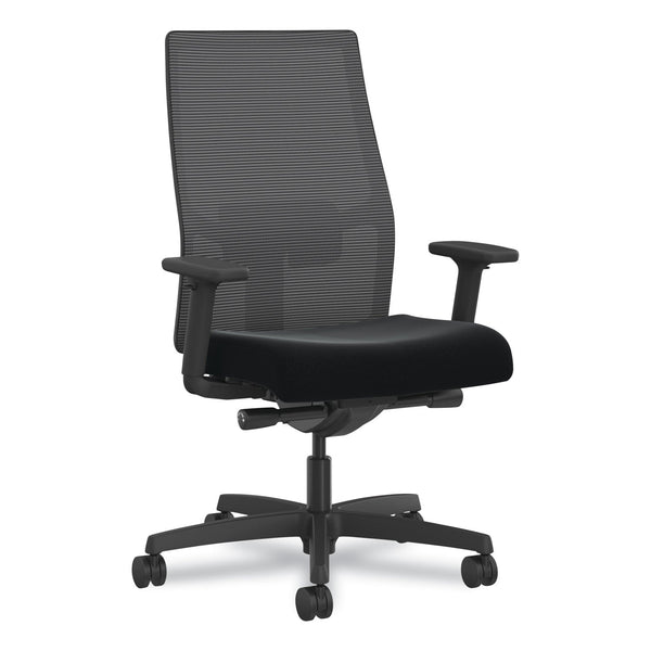 HON® Ignition 2.0 4-Way Stretch Mid-Back Mesh Task Chair, Navy Blue Adjustable Lumbar Support, Black (HONI2MM2AMC10ET) Each