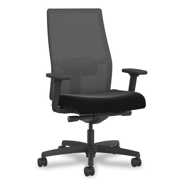 HON® Ignition 2.0 4-Way Stretch Mid-Back Mesh Task Chair, Orange Adjustable Lumbar Support, Black (HONI2MM2AMC10MT) Each