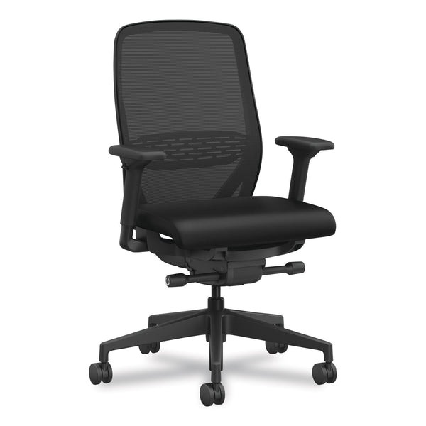 HON® Nucleus Series Recharge Task Chair, Supports Up to 300 lb, 16.63 to 21.13 Seat Height, Black (HONNR12SAMU10BT) Each