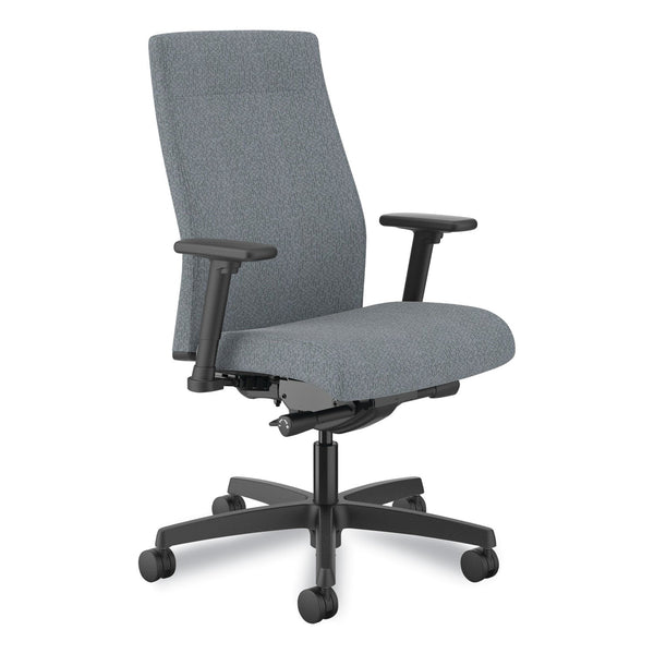 HON® Ignition 2.0 Upholstered Mid-Back Task Chair, 17" to 21.25" Seat Height, Basalt Fabric Seat/Back (HONI2U2AHAX25TK) Each