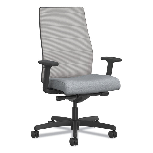 HON® Ignition 2.0 4-Way Stretch Mid-Back Mesh Task Chair, White Adjustable Lumbar Support, Cloud/Fog/White (HONI2MM2AFH18BT) Each