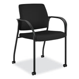 HON Ignition Series Guest Chair with Arms, Polyester Fabric Seat, 25" x 21.75" x 33.5", Black (HONIS109HCU10) Each