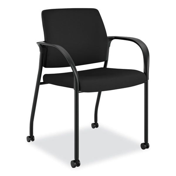 HON Ignition Series Guest Chair with Arms, Polyester Fabric Seat, 25" x 21.75" x 33.5", Black (HONIS109HCU10) Each