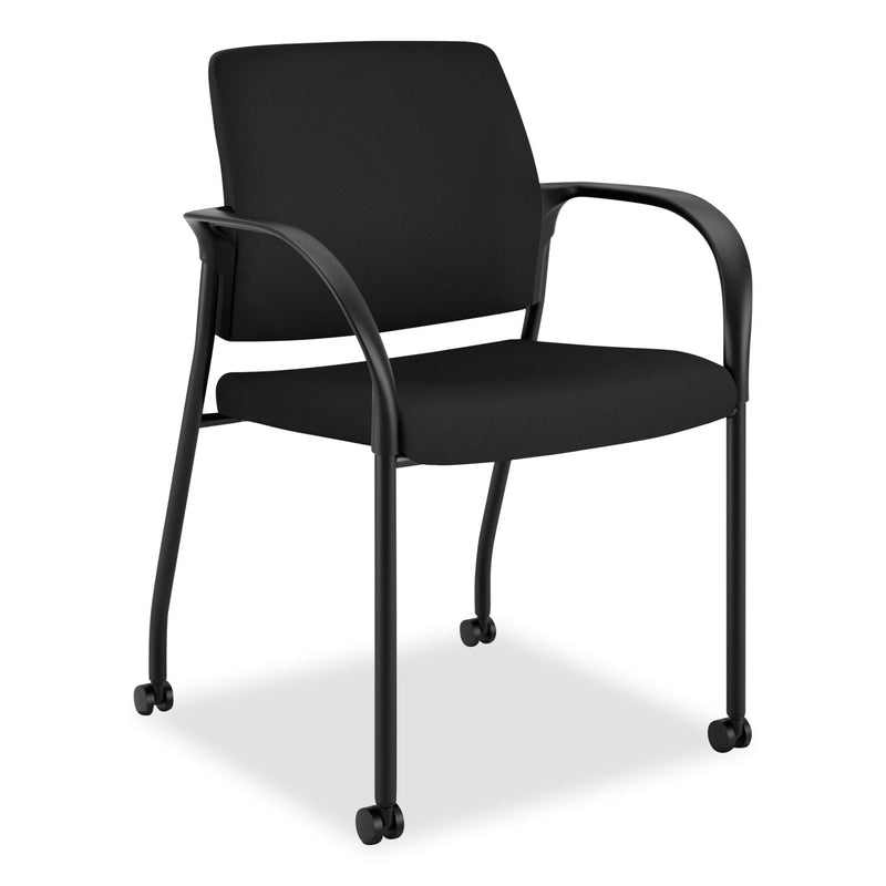 HON Ignition Series Guest Chair with Arms, Polyester Fabric Seat, 25" x 21.75" x 33.5", Black (HONIS109HCU10) Each