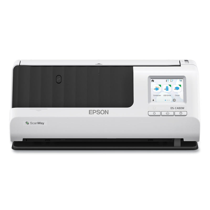 Epson® DS-C480W Wireless Color Compact Desktop Document Scanner, 660 dpi Optical Resolution, 20-Sheet Auto Document Feeder (EPSB11B269202)