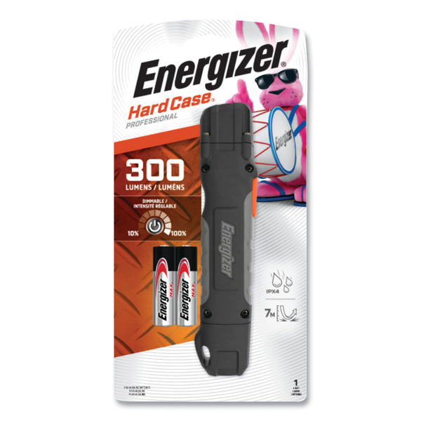 Energizer Hardcase Professional Task LED Flashlight, 2 AA Batteries  (Included), Black (EVETUF2AAPE) Each