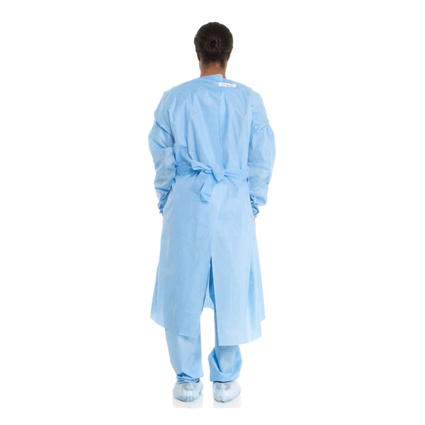 Halyard Tri-Layer Protective Procedure Gown X-Large Blue NonSterile AAMI Level 2 Disposable (683687_CS) 100/CS