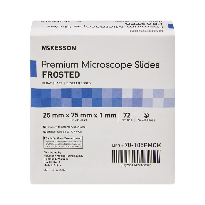 McKesson Microscope Slide 25 X 75 X 1 mm Frosted End (938362_BX) 72/BX
