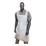 AmerCareRoyal Poly Apron, 28 x 46, One Size Fits All, White, 500/Carton (RPP28462A) Case of 500