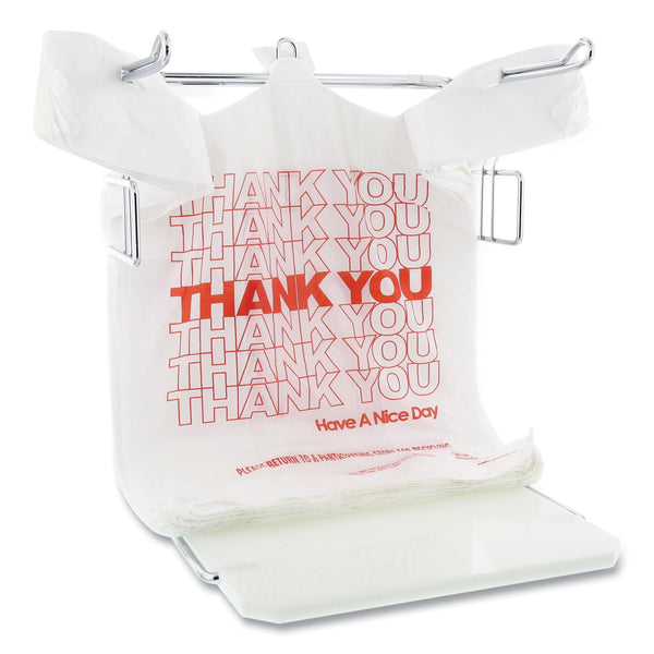 AmerCareRoyal Thank You Bags, 13" x 23" x 23", Red/White, 1,000/Carton (RPPRPTYB6FS) Case of 1000