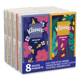 Kleenex® On The Go Packs Facial Tissues, 3-Ply, White, 10 Sheets/Pouch, 8 Pouches/Pack, 12 Packs/Carton (KCM46651CT) Case of 12