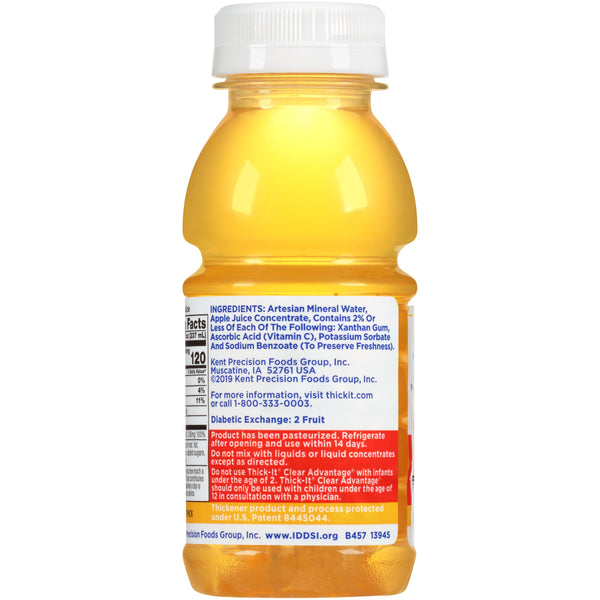 Thick-It® Clear Advantage® Thickened Beverage 8 oz. Bottle Apple Flavor Liquid IDDSI Level 3 Moderately Thick/Liquidized (803928_EA) 1/EA
