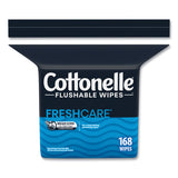 Cottonelle® Fresh Care Flushable Cleansing Cloths, 1-Ply, 5 x 7.25, White, 168/Pack (KCM10358EA) Each