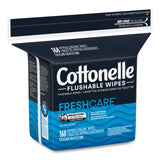Cottonelle® Fresh Care Flushable Cleansing Cloths, 1-Ply, 5 x 7.25, White, 168/Pack (KCM10358EA) Each