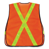 GloWear 8080BAX Non-Certified X-Back Hi-Vis Safety Vest, Polyester, One Size Fits Most, Orange/Yellow (EGO26030) Each